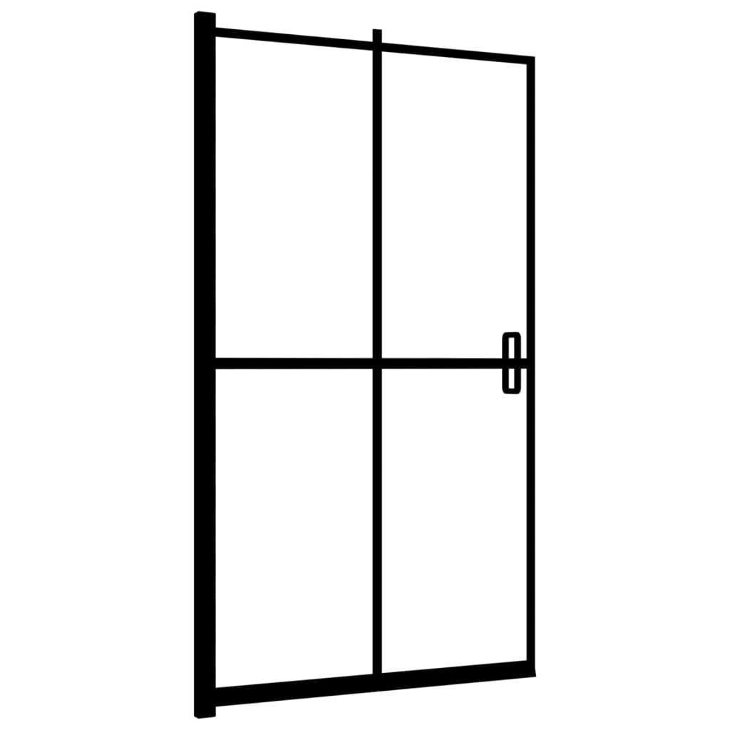 vidaXL Folding Shower Enclosure ESG 80x140 cm Black