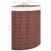 vidaXL Bamboo Corner Laundry Basket Brown 60 L