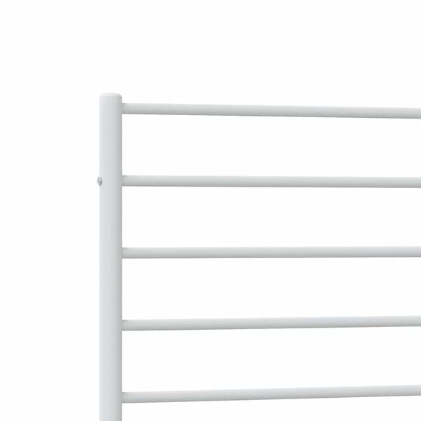 vidaXL Metal Bed Frame without Mattress with Footboard White 100x200cm