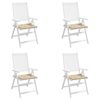 vidaXL Garden Chair Cushions 4 pcs Beige 50x50x4 cm Oxford Fabric