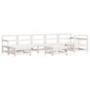 vidaXL 8 Piece Garden Lounge Set with Cushions White Solid Wood