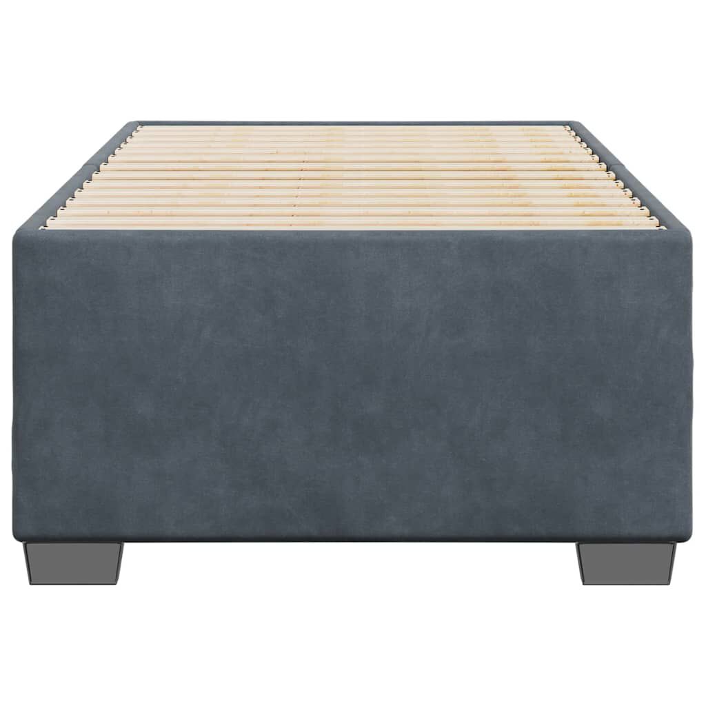 vidaXL Bed Frame without Mattress Dark Grey Twin Velvet