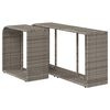 vidaXL Storage Shelves 2 pcs Grey Poly Rattan
