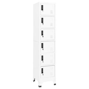 vidaXL Locker Cabinet White 38x40x180 cm Steel
