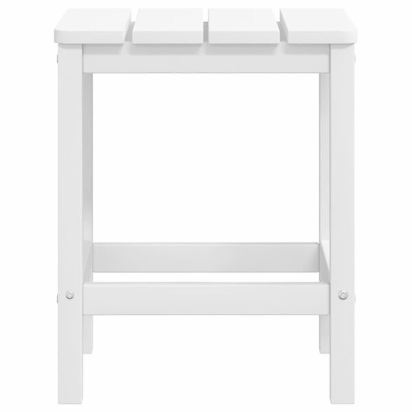 vidaXL Garden Adirondack Chairs with Footstool & Table HDPE White