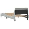 vidaXL Bed Frame "Dover" Light Grey 100x190 cm Velvet