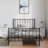 vidaXL Metal Bed Frame without Mattress with Footboard Black 100x200cm