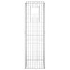 vidaXL Gabion Basket Posts 2 pcs 40x40x140 cm Iron