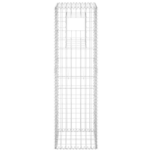 vidaXL Gabion Basket Posts 2 pcs 40x40x140 cm Iron