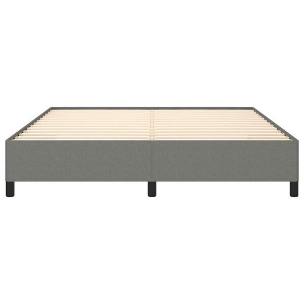 vidaXL Bed Frame without Mattress Dark Grey California King Fabric