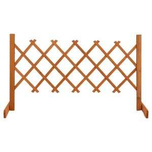 vidaXL Garden Trellis Fence Orange 120x60 cm Solid Firwood