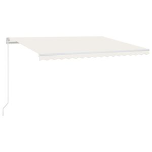 vidaXL Manual Retractable Awning 400x300 cm Cream