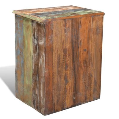 vidaXL End Table with 1 Drawer 1 Door Reclaimed Wood