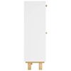 vidaXL Shoe Cabinet White 52x25x80 cm Engineered Wood&Natural Rattan