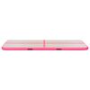 vidaXL Inflatable Gymnastics Mat with Pump 800x100x10 cm PVC Pink