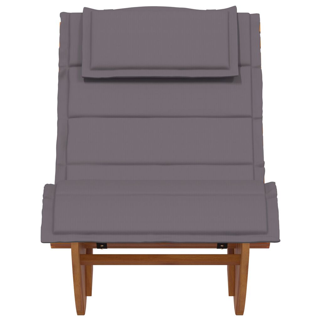 vidaXL Rocking Sun Loungers with Cushions 2 pcs Solid Wood Acacia