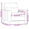 vidaXL Sofa Chair Black 60 cm Fabric