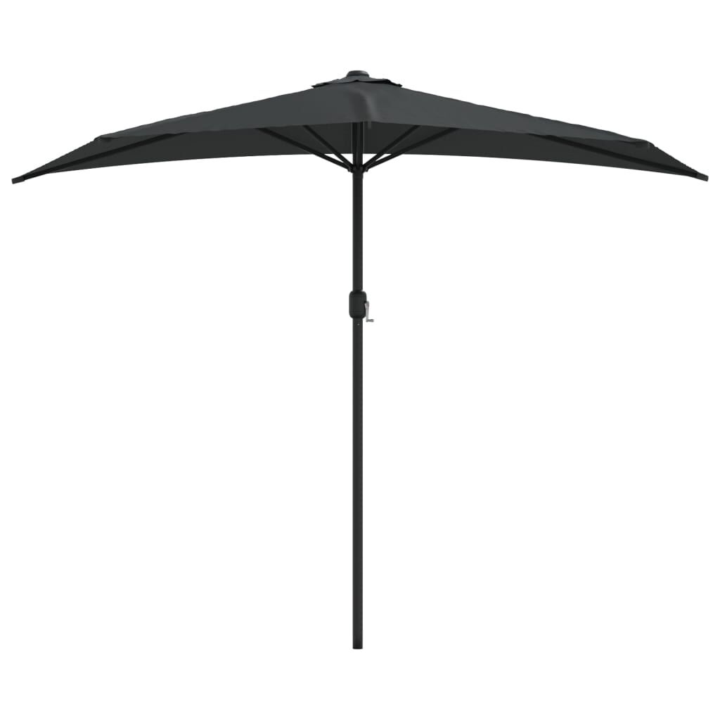 vidaXL Garden Parasol with Aluminium Pole Anthracite 270x144 cm Half