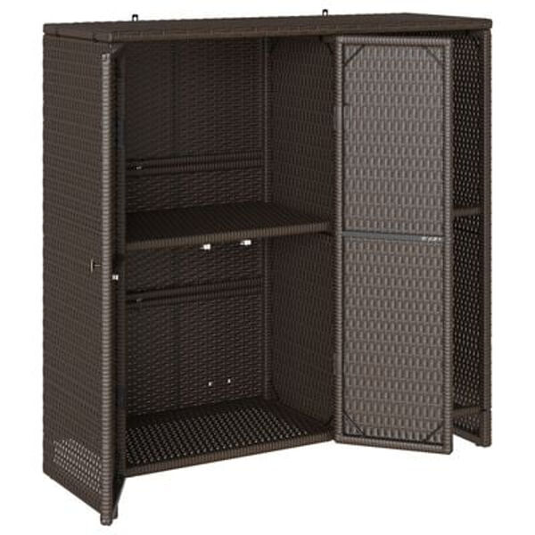 vidaXL Storage Cabinet Brown 100x36x102 cm Rattan