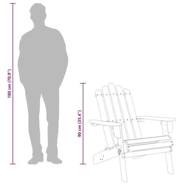 vidaXL Garden Adirondack Chairs 2 pcs Solid Wood Acacia