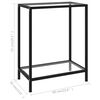 vidaXL Console Table Transparent 60x35x75 cm Tempered Glass
