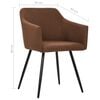 vidaXL Dining Chairs 2 pcs Brown Fabric