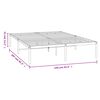 vidaXL Metal Bed Frame without Mattress Black 150x200cm