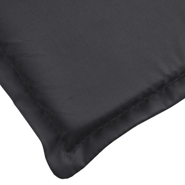 vidaXL Sun Lounger Cushion Black 200x60x3cm Oxford Fabric