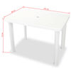 vidaXL 3 Piece Bistro Set Plastic White