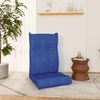 vidaXL Folding Floor Chair Blue Fabric