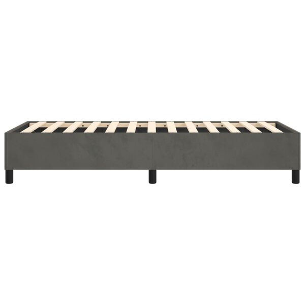 vidaXL Bed Frame without Mattress Dark Grey Twin Velvet (US Only)