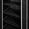 Fabric Shoe Cabinet with Cover 58 x 28 x 106 cm Black