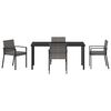 vidaXL Garden Dining Set 5 pcs Grey Powder-Coated Steel
