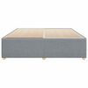vidaXL Bed Frame without Mattress Light Grey King Fabric