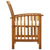 vidaXL Garden Dining Chairs 3 pcs with Cushions Solid Acacia Wood