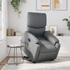 vidaXL Electric Stand up Massage Recliner Chair Grey Faux Leather