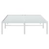 vidaXL Metal Bed Frame without Mattress White 135x190cm