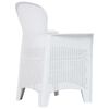 vidaXL 7 Piece Outdoor Dining Set Plastic White Rattan Look
