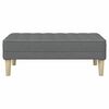 vidaXL Bench with Cushion Dark Grey 113 x 57 x 39 cm Fabric