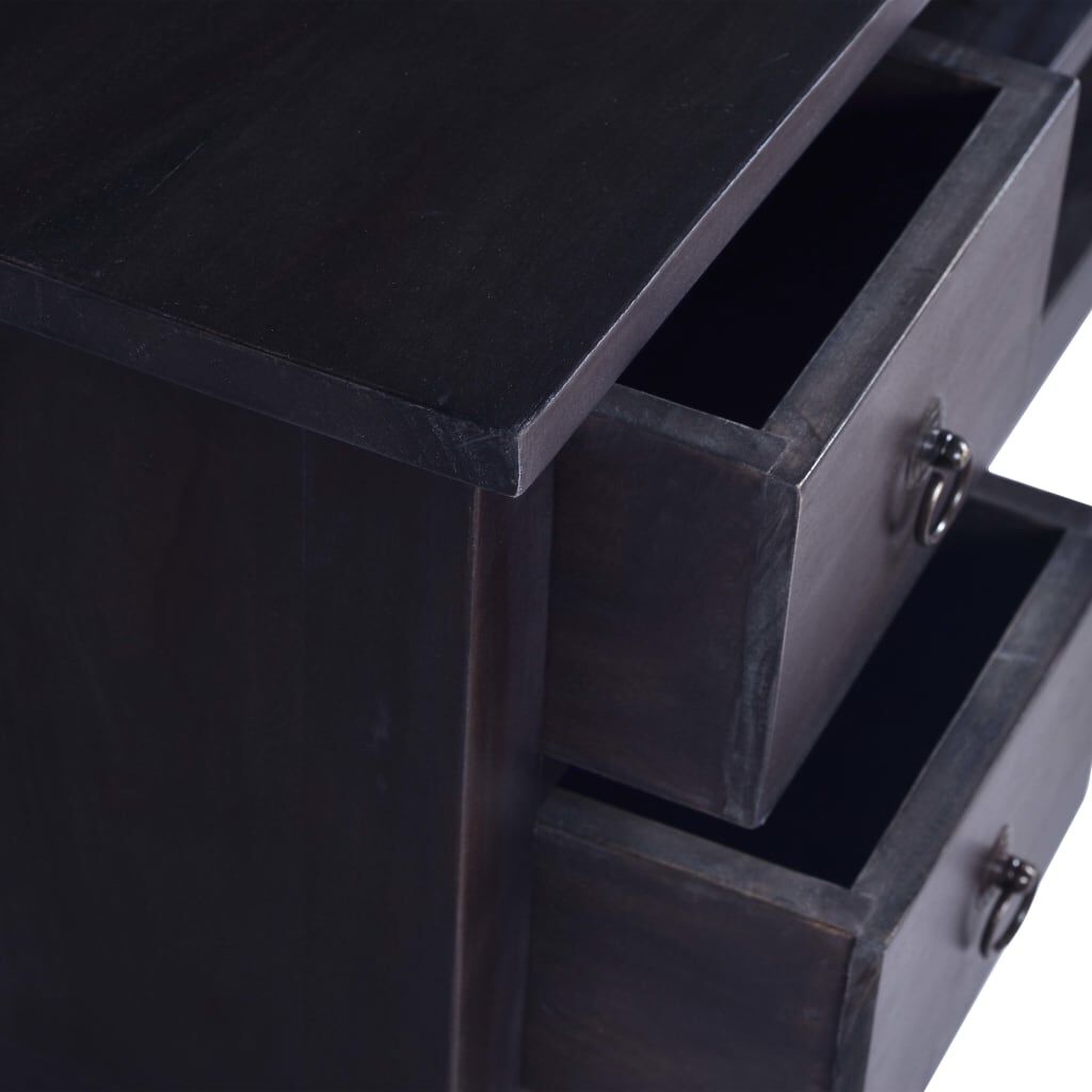 vidaXL TV Cabinet Light Black Coffee 100x40x45 cm Solid Mahogany Wood