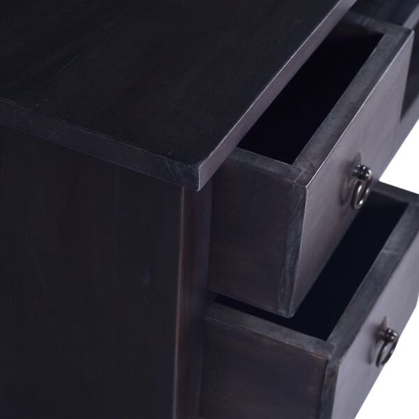 vidaXL TV Cabinet Light Black Coffee 100x40x45 cm Solid Mahogany Wood