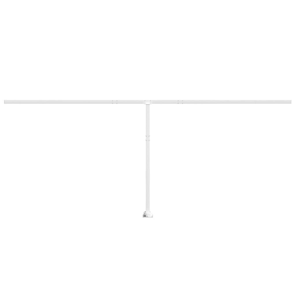 vidaXL Awning Post Set White 600x245 cm Iron