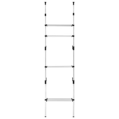 vidaXL Telescopic Wardrobe System with Shelves Aluminium