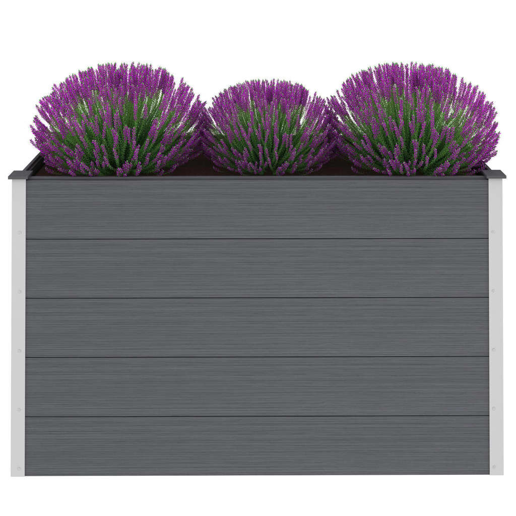 vidaXL Garden Raised Bed WPC 150x50x91 cm Grey