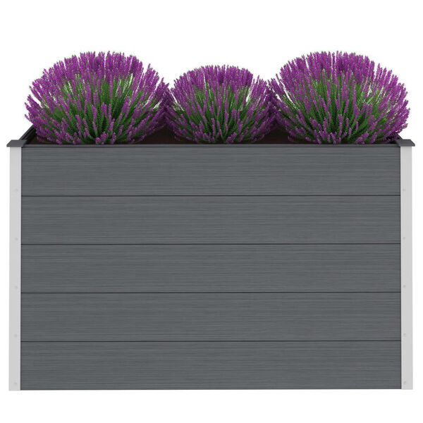 vidaXL Garden Raised Bed WPC 150x50x91 cm Grey