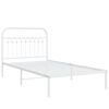 vidaXL Metal Bed Frame without Mattress with Headboard White 100x200cm