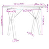 vidaXL Dining Table Y-Frame 100x50x75.5 cm Solid Wood Pine and Steel