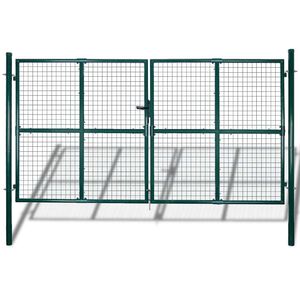 vidaXL Garden Mesh Gate Fence Door Wall Grille 300x175 cm