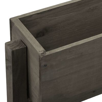 vidaXL Garden Folding Planter Grey 60x14x75 cm Solid Firwood