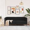 vidaXL Sofa 2-Seater Black Fabric